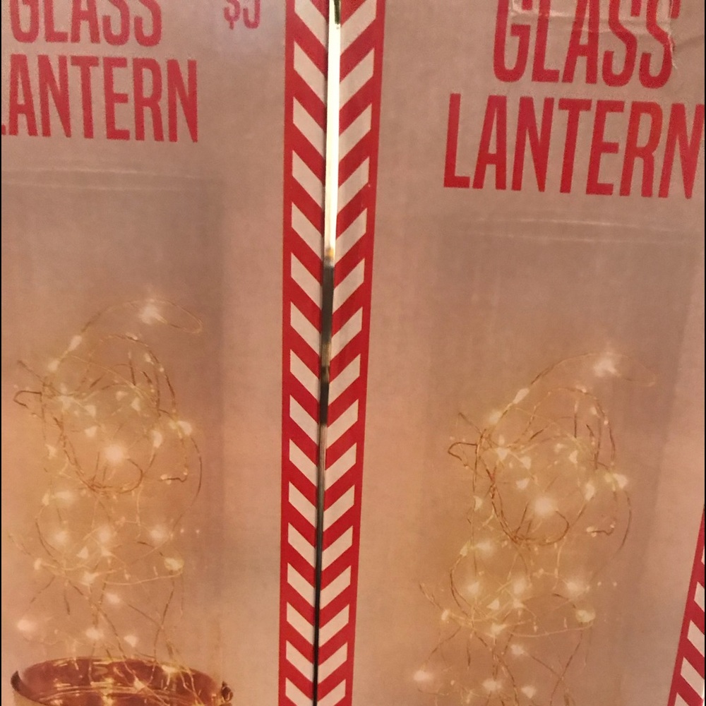 2 glass lanterns